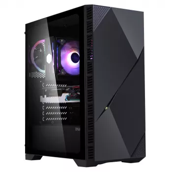 PC-Gehäuse Zalman Z3 Iceberg Schwarz Midi Tower