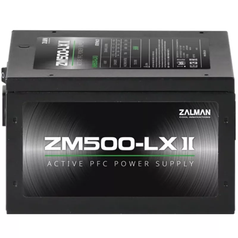 Zalman ZM500-LXII Netzteil 500 W 20+4-Pin ATX ATX Schwarz