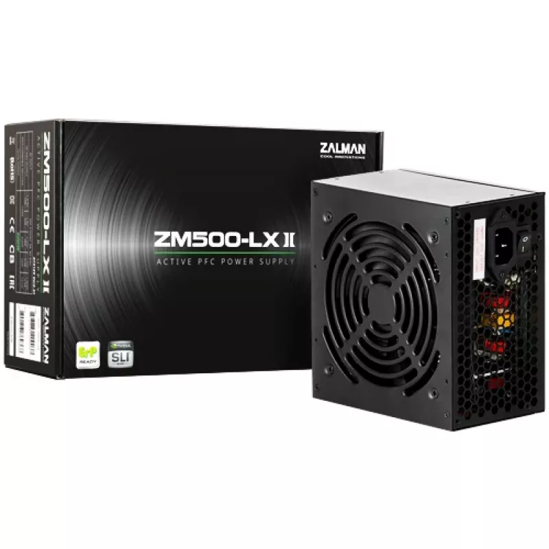 Zalman ZM500-LXII Netzteil 500 W 20+4-Pin ATX ATX Schwarz