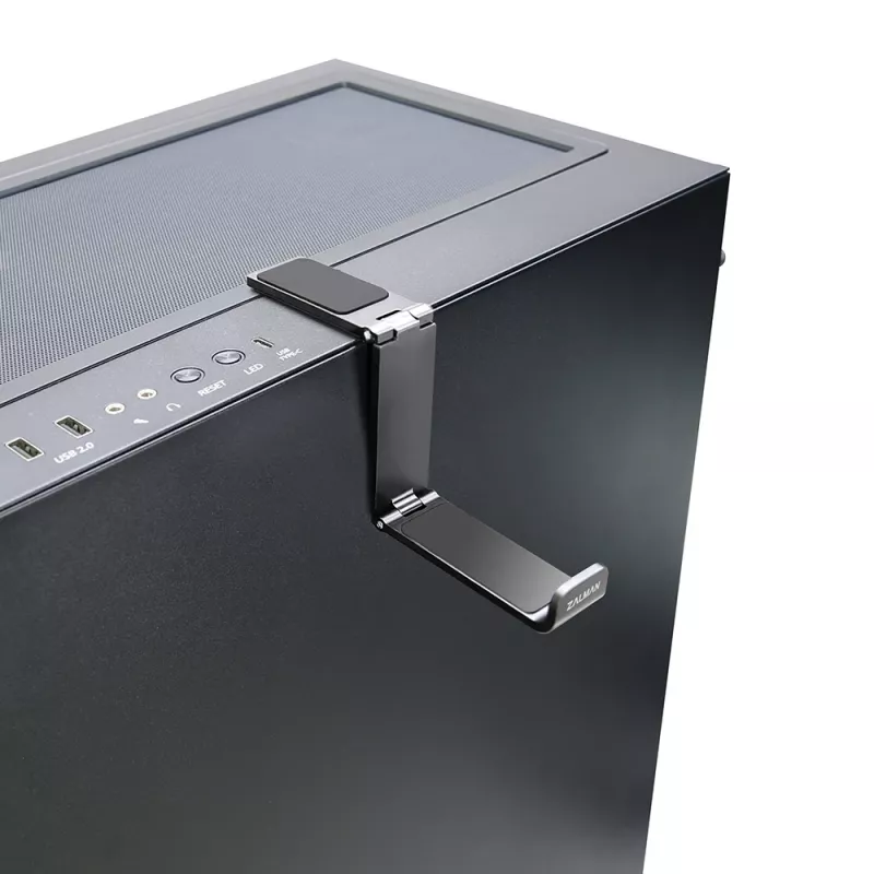 Kopfhörerhalter Zalman ZM-FH10 BK Aluminium Gummi Stahl Schwarz