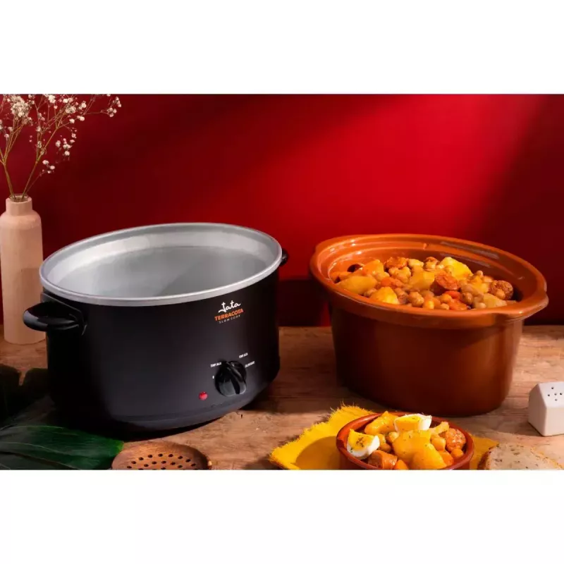 Slow Cooker JATA JEOL2135 3,5 l 180 W Schwarz Terrakotta