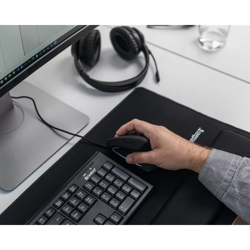 Kabelgebundene Maus Sandberg Wired Vertical Maus USB Typ-A