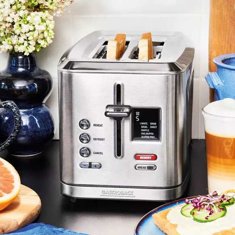Gastroback Design Digital 2S Toaster 2 Scheiben 950 W Edelstahl