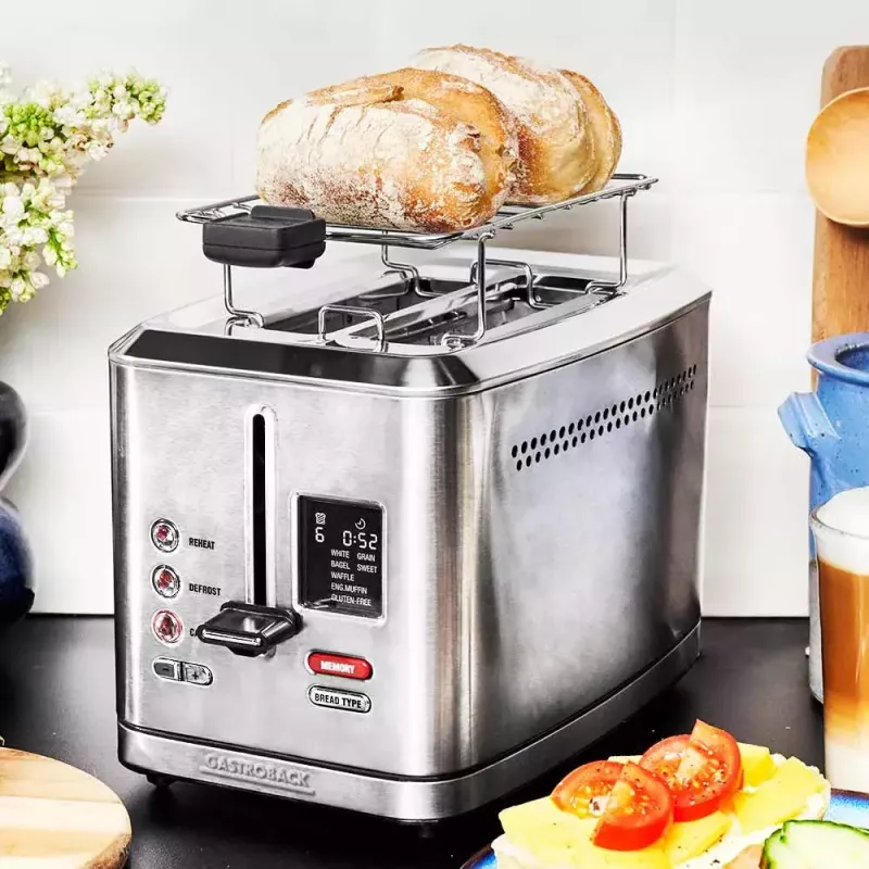 Gastroback Design Digital 2S Toaster 2 Scheiben 950 W Edelstahl
