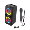Tragbarer Bluetooth-Lautsprecher MANTA SPK816 — 30W RMS, Bluetooth 5.0, USB/SD/AUX, FM, 4h Akku, Schwarz
