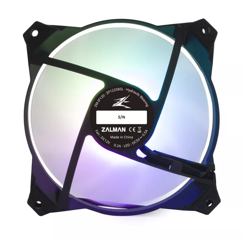Zalman ZM-IF120 120mm Milky White aRGB Lüfter Infinity-Effekt 1.200 U/min 21,0 dB(A) 55,2 CFM Computergehäuse 12 cm