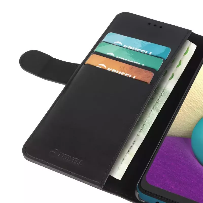 Wallet Case Krusell Galaxy A02 16,5 cm Schwarz 3 Kartenfächer