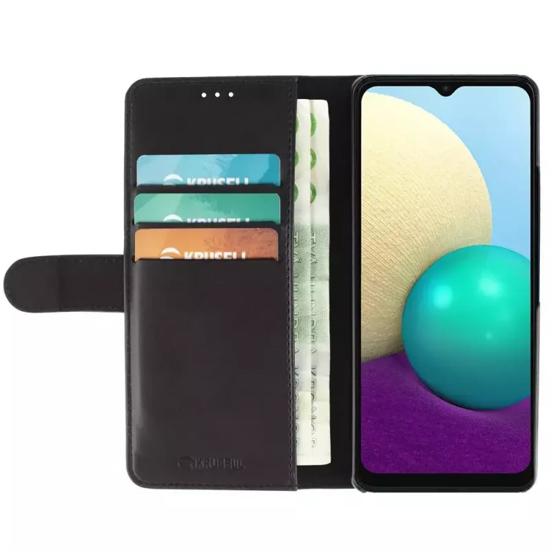 Wallet Case Krusell Galaxy A02 16,5 cm Schwarz 3 Kartenfächer