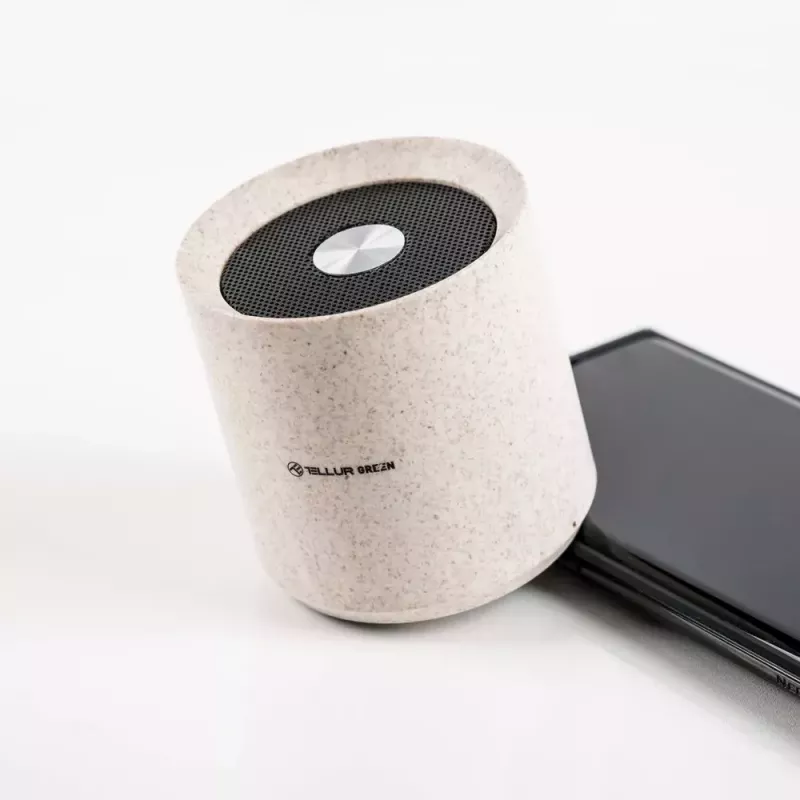 Tragbarer Lautsprecher Tellur Bluetooth-Lautsprecher Grün 3W Creme