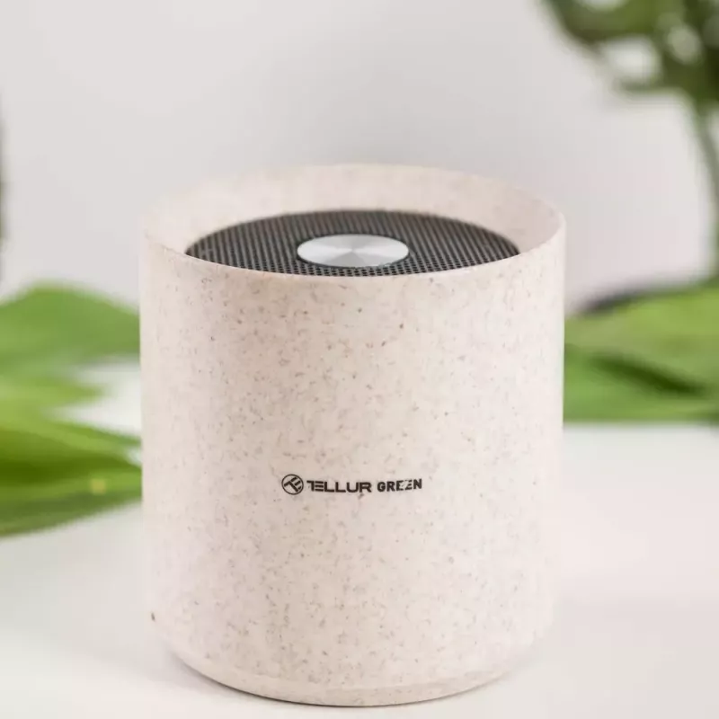 Tragbarer Lautsprecher Tellur Bluetooth-Lautsprecher Grün 3W Creme