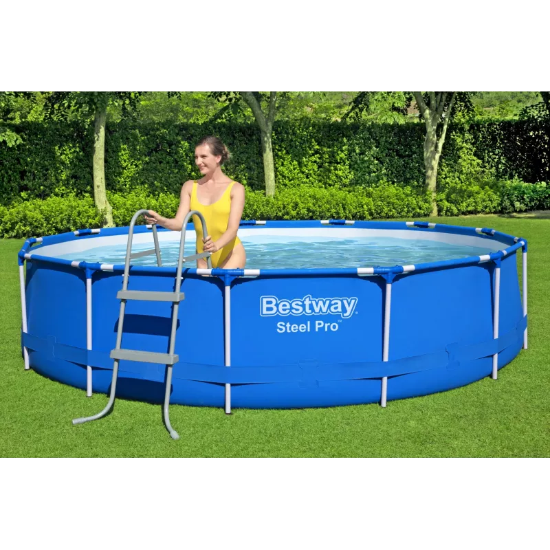 Rahmenpool Bestway Steel Pro 13' x 33 Zoll/3,96 m x 84 cm Fassungsvermögen 8680 L