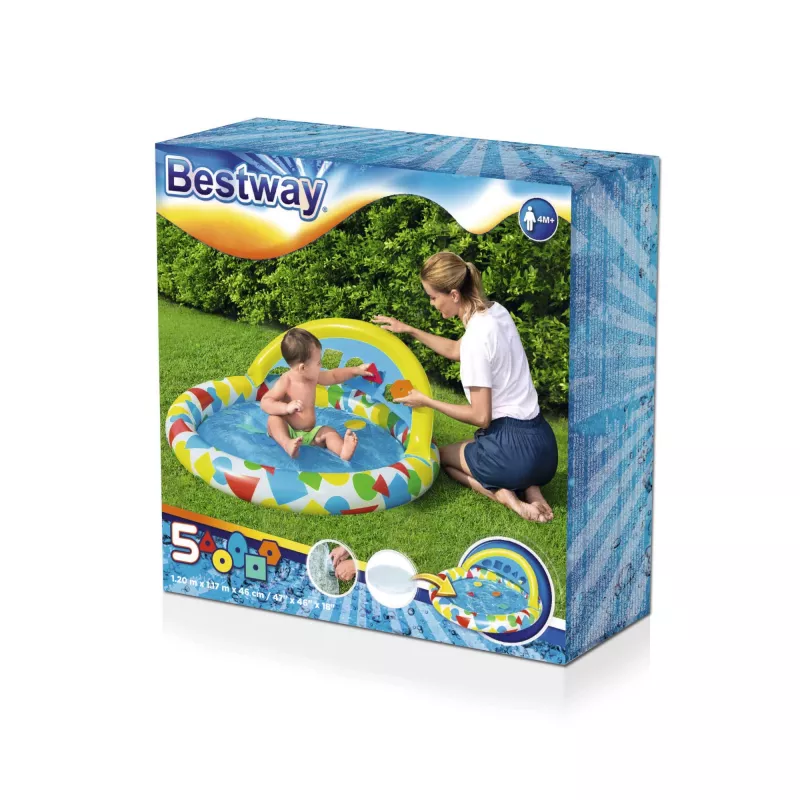 Aufblasbarer Pool Bestway 52378, Abmessungen 47 Zoll x 46 Zoll x 18 Zoll (aufblasbarer Gartenpool)