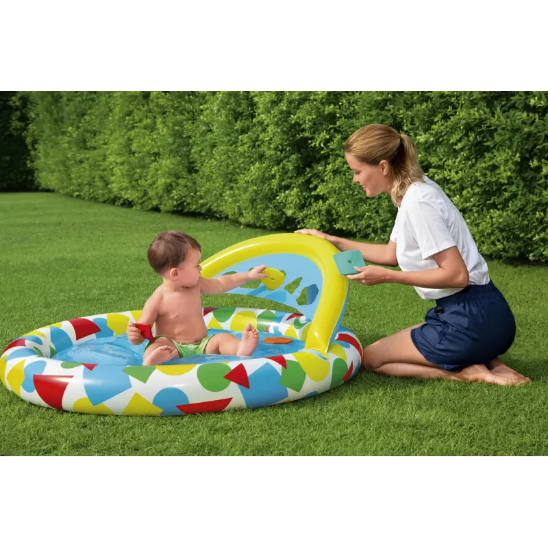Aufblasbarer Pool Bestway 52378, Abmessungen 47 Zoll x 46 Zoll x 18 Zoll (aufblasbarer Gartenpool)