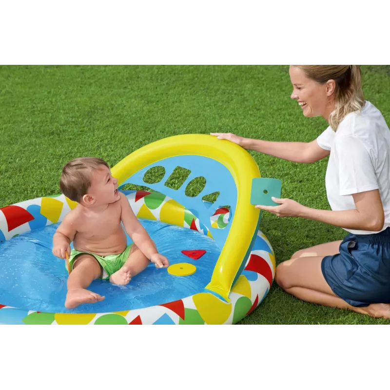 Aufblasbarer Pool Bestway 52378, Abmessungen 47 Zoll x 46 Zoll x 18 Zoll (aufblasbarer Gartenpool)