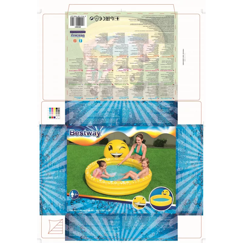 Aufblasbarer Pool Bestway 53081 Oval 282L für Kinder ab 2 Jahren