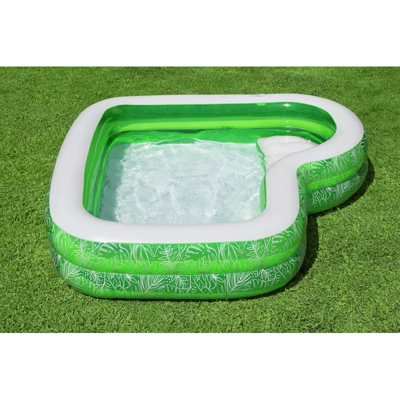 Bestway 7'7 Zoll x 7'7 Zoll x 20 Zoll/2,31 m x 2,31 m x 51 cm Tropical Paradise Familienpool