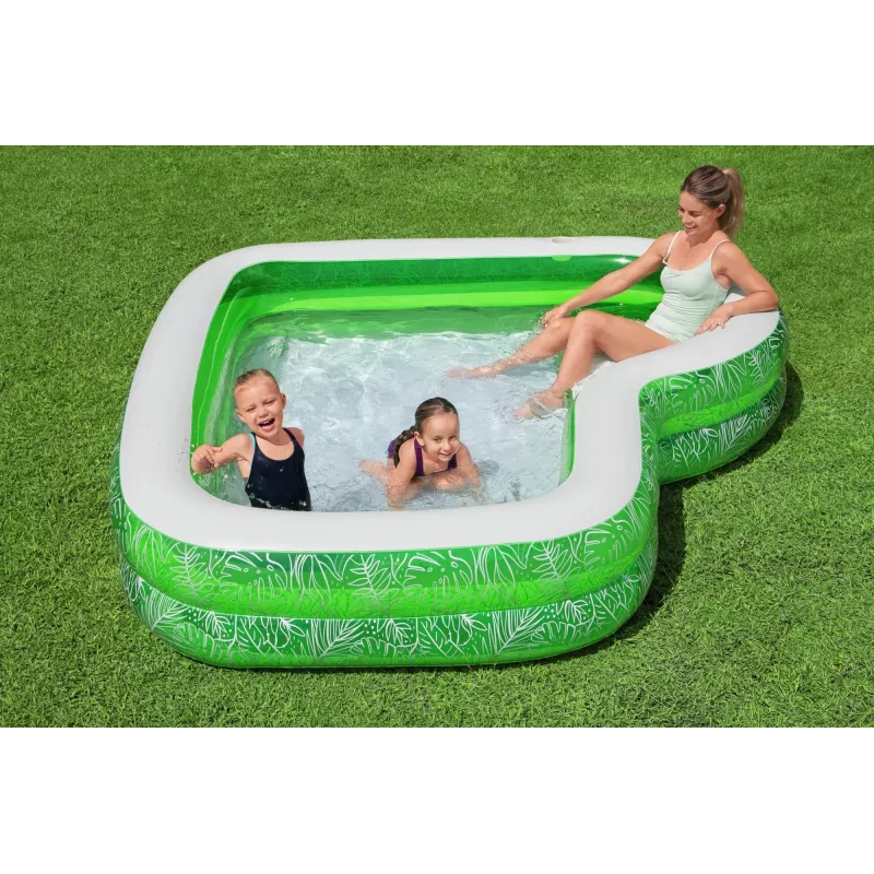 Bestway 7'7 Zoll x 7'7 Zoll x 20 Zoll/2,31 m x 2,31 m x 51 cm Tropical Paradise Familienpool