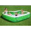 Bestway 7'7 Zoll x 7'7 Zoll x 20 Zoll/2,31 m x 2,31 m x 51 cm Tropical Paradise Familienpool