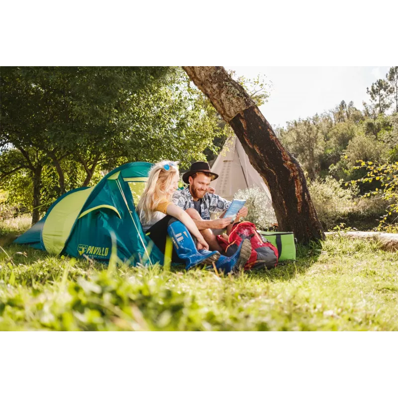 Bestway 68097 Backpacking Tent Grün Gelb 3 min Setup