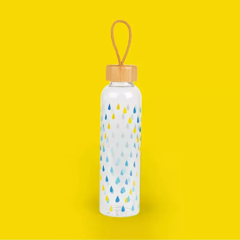 Glasflasche Cambridge CM06991 550 ml mit Bambusdeckel