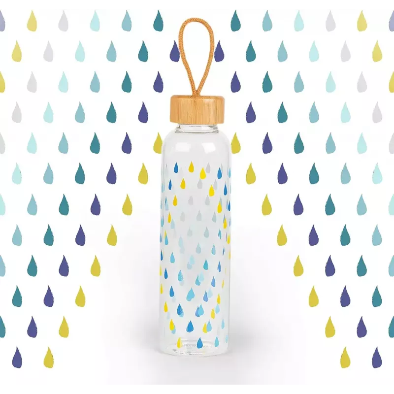 Glasflasche Cambridge CM06991 550 ml mit Bambusdeckel