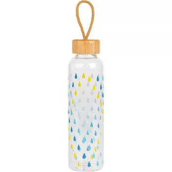 Glasflasche Cambridge CM06991 550 ml mit Bambusdeckel