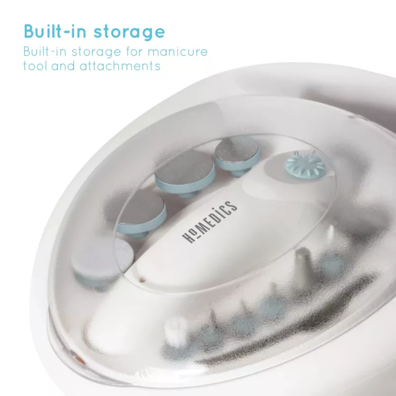 Maniküre-Pediküre-Geräteset HoMedics MAN-3023A-EU 2 Aufsätze Kunststoff Blau Weiß