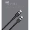 USB-C-auf-USB-C-Kabel Orsen S53, 1 m, 3 A, rot
