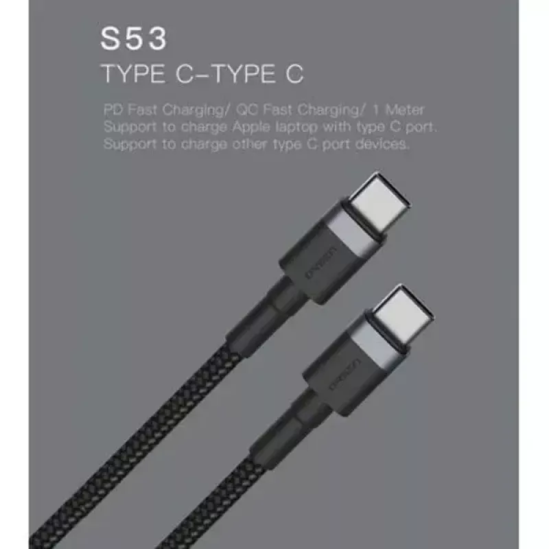 USB-C-auf-USB-C-Kabel Orsen S53, 1 m, 3 A, rot