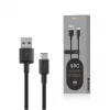 USB-A-auf-USB-C-Kabel Orsen S9C 1 m, 2,1 A, schwarz