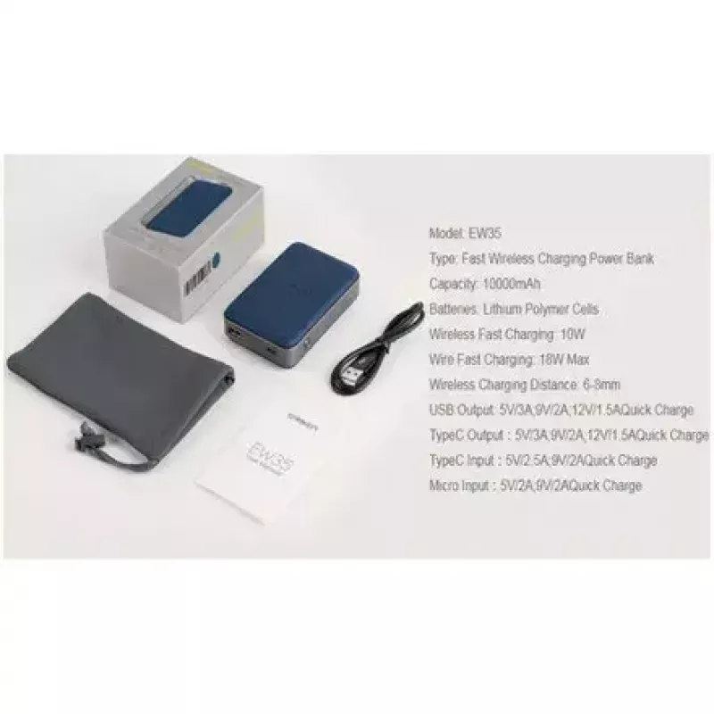 Tragbare Powerbank Orsen EW35 10000 mAh
