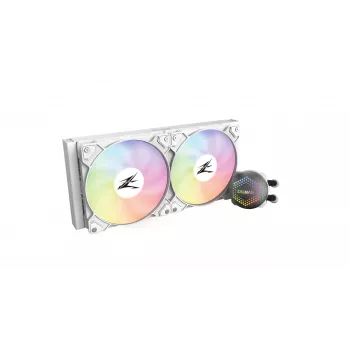 Zalman ALPHA24 Weiß CPU-Flüssigkeitskühler 240-mm-Radiator 2 x 120-mm-Lüfter ARGB-Pumpe Dual-Prozessor-All-in-One-Flüssigkeitskühler 12 cm
