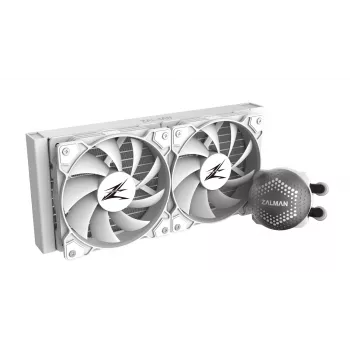 Zalman ALPHA24 Weiß CPU-Flüssigkeitskühler 240-mm-Radiator 2 x 120-mm-Lüfter ARGB-Pumpe Dual-Prozessor-All-in-One-Flüssigkeitskühler 12 cm
