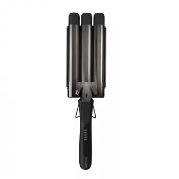 Revamp Progloss Deep Beach Waver Texturizing iron Warm Schwarz 3 m