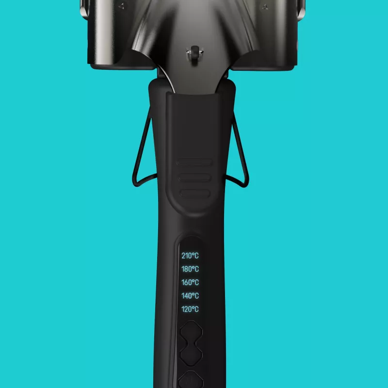 Revamp Progloss Deep Beach Waver Texturizing iron Warm Schwarz 3 m