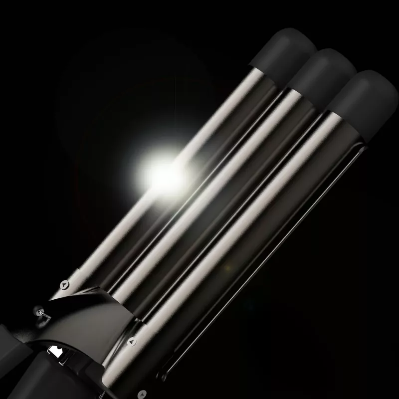 Revamp Progloss Deep Beach Waver Texturizing iron Warm Schwarz 3 m