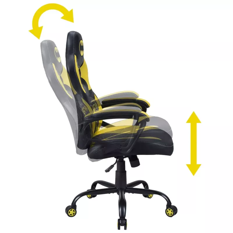 PC-Gaming-Stuhl Subsonic Batman Junior Gepolsterte Sitzfläche Schwarz Gelb