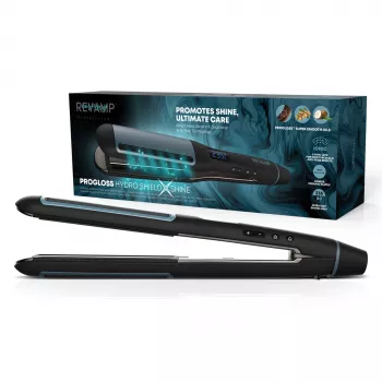 Revamp Progloss Hydro Shield X Shine Glätteisen Warm Schwarz 3 m