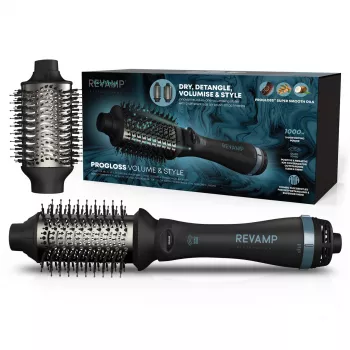 Revamp Progloss Volume & Style Hot Brush Style Heißluftbürste Warm Schwarz 1000 W 3 m