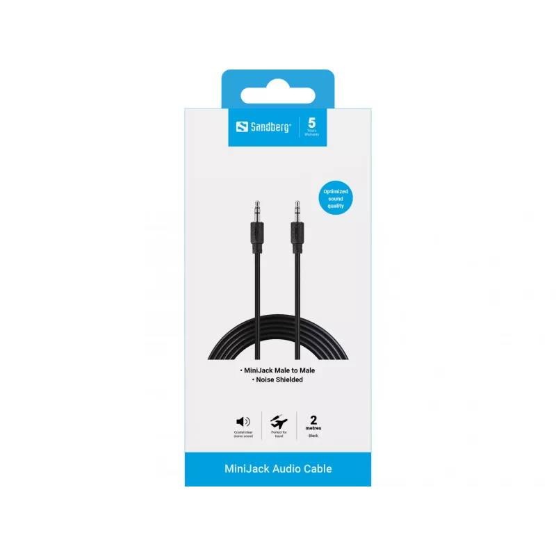MiniJack-Kabel M-M Sandberg 501-24 2m