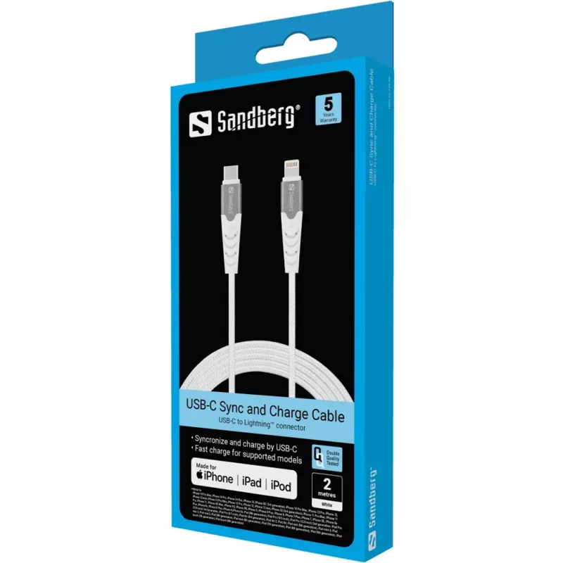 Sandberg USB-C PD to Lightning MFI 2M PRO Kabel 2m Lightning USB C