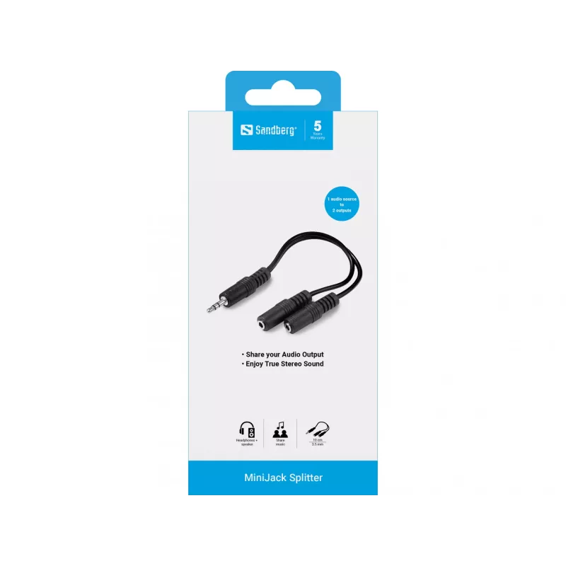 Audio-Splitter Sandberg MiniJack 1->2 502-16