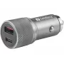 Sandberg Autoladegerät 1xQC3.0+1xUSB-C 48W, Auto, Zigarettenanzünder, 12 V, Metallic