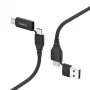 Hama 00201537 USB-Kabel USB 2.0 1,5 m USB-A/USB-C USB-C/Micro-USB B Schwarz