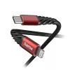 Hama Extreme Lightning auf USB-C Kabel 1,5 m 3A Schwarz Rot