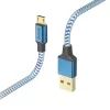 Hama Reflective USB-Kabel USB 2.0 1,5 m USB A Micro-USB B Blau
