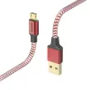 Hama Reflective USB Kabel USB 2.0 1,5 m USB A Micro-USB B Rot