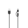Hama 00200616 USB-Kabel USB 2.0 0,75 m USB A USB C/Micro-USB A Schwarz