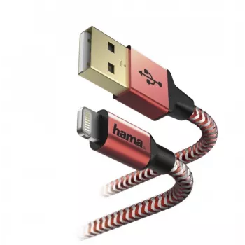 Kabel Hama Reflective 1,5 m Rot