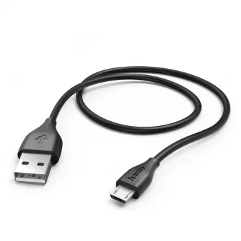 Hama 1,4 m, USB2.0-A/USB2.0 Micro-B USB-Kabel USB A Micro-USB B Schwarz